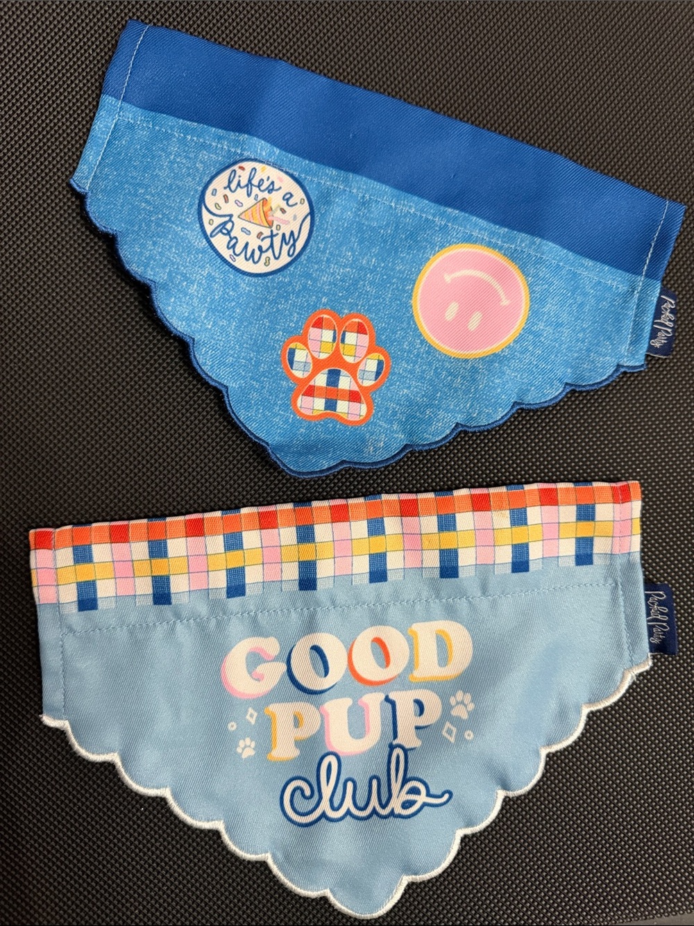 Packed Party Dog Bandana XS/S Over Collar 6-14” 5-20 Lbs - Set of 2 - used